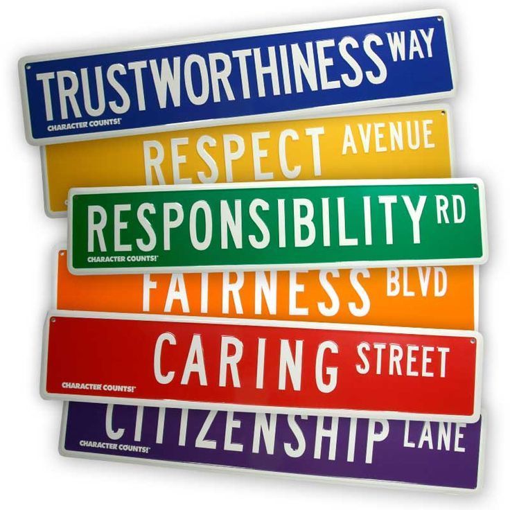 Trust, Respect, Responsibility, Fairnes, Caring, Citizenship