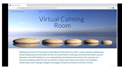 Screenshot of Virtual Calming Room site