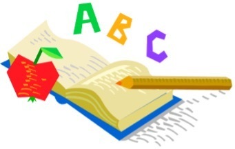 ABC pencil apple book