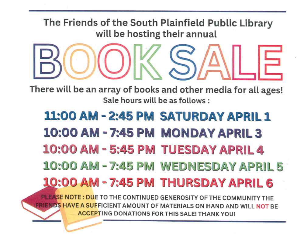 South Plainfield Public Library Book Sale