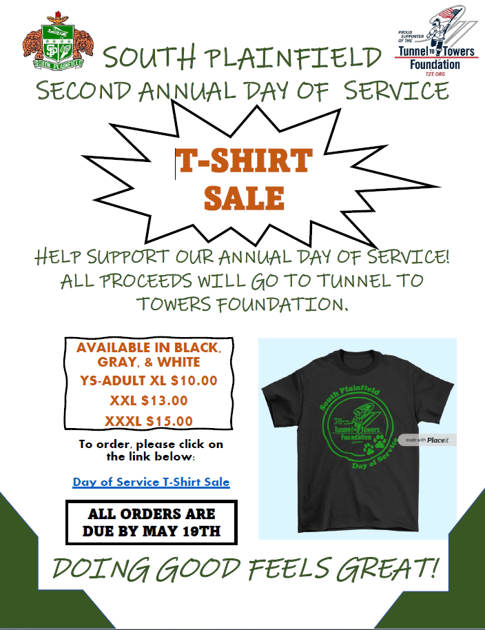 Day of Service T-Shirt Sale!