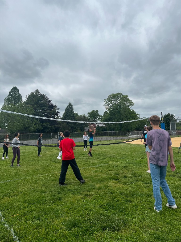 Students playing in Volleyball Tournament