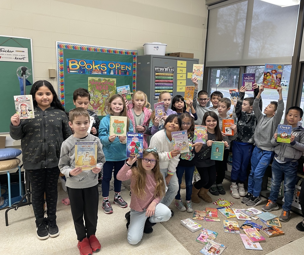Ms. Zultowski's 2nd grade class participating in our kindness challenge book swap!