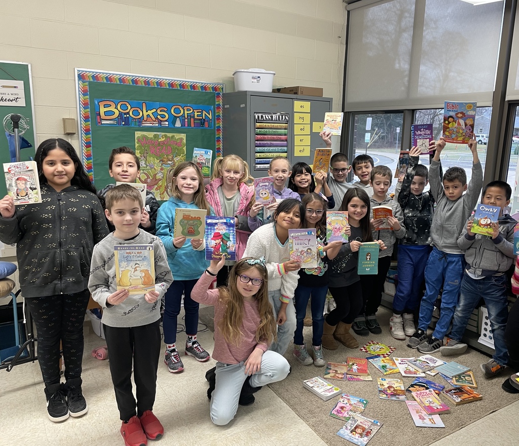 Ms. Zultowski's 2nd grade class participating in our kindness challenge book swap!