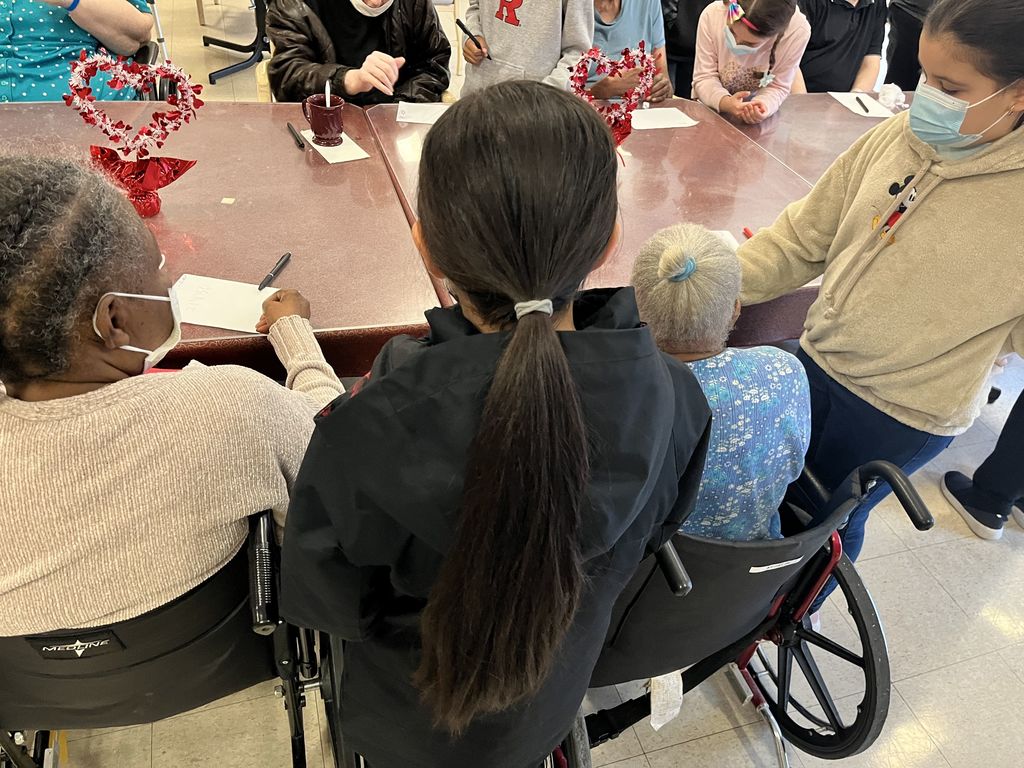 Riley Student Council Members participating at JFK Hartwyck Senior Center