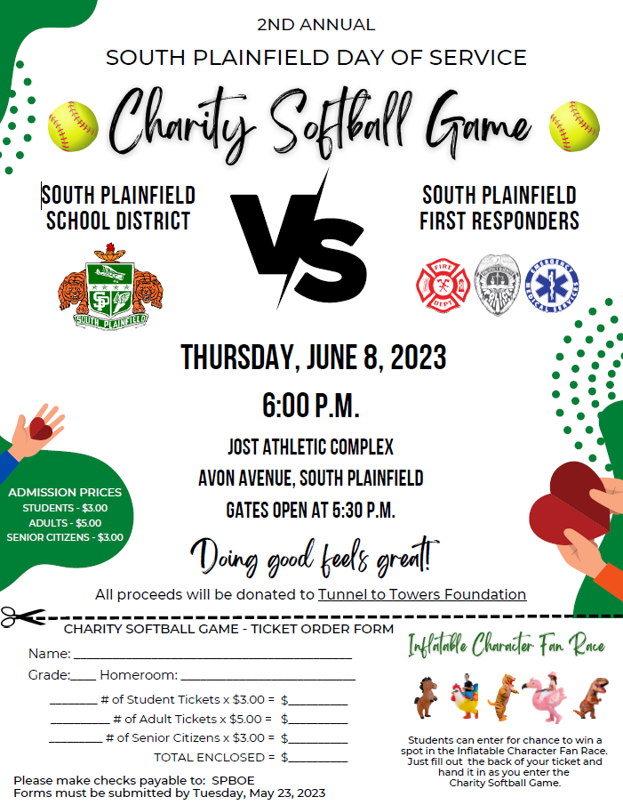 2023 Day of Service Charity Softball Game Order Form