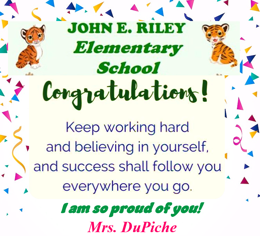 CONGRATULATIONS RILEY ELEMENTARY SCHOOL STUDENTS!!